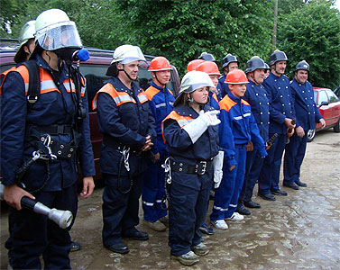 Gruppenfoto beim 50. Geburtstag des Wehrfhrers (Foto: 2004)